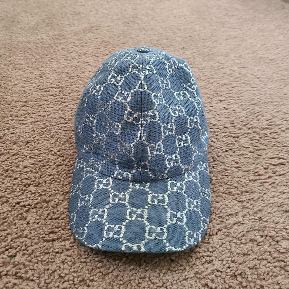 Gucci Lamé Blue Baseball Hat